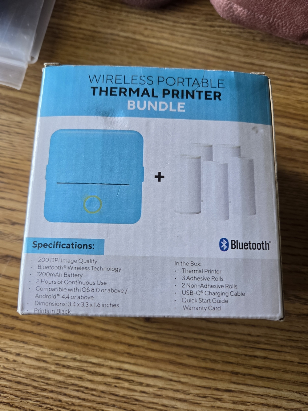 Wireless Portable Thermal Printer - Blue